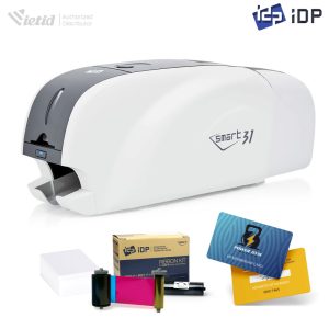 Máy in thẻ nhựa IDP SMART 31D LAN in 02 mặt, giao tiếp máy tính USB và Ethernet